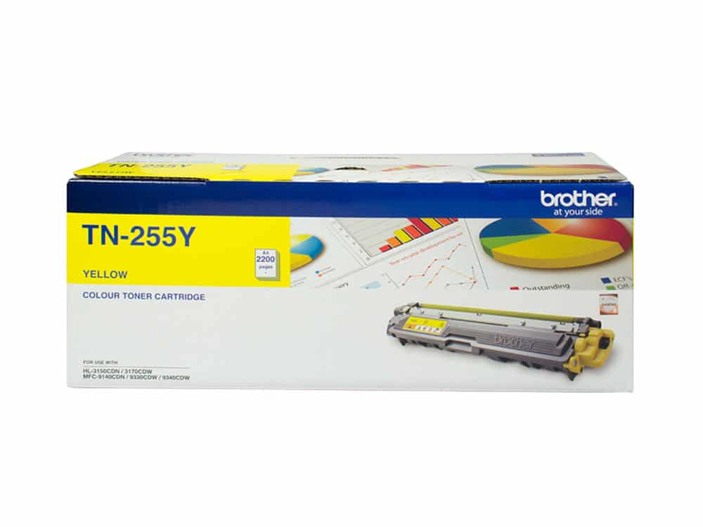 Genuine Brother TN255 High Capacity Yellow Toner