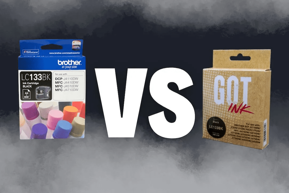 Brother LC133 genuine vs Gotink LC133 Compatible NZ